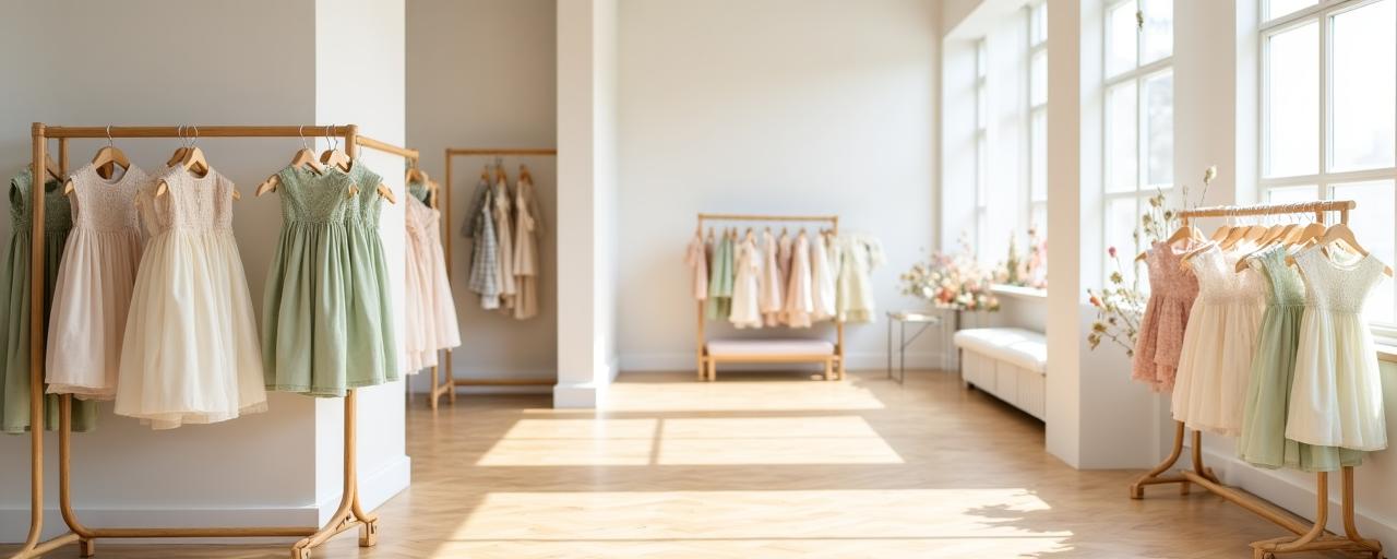 Vista interna dell'elegante boutique Fiorella e Piuma