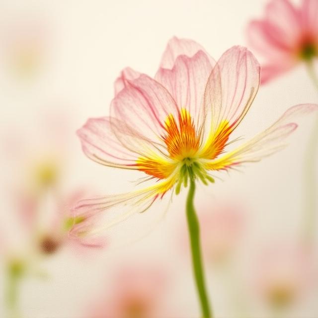 Macro di stampe botaniche su tessuto di lino